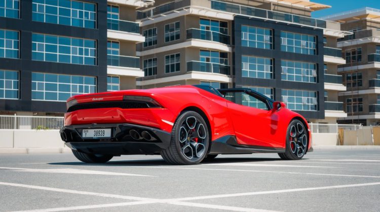 Red Lamborghini Huracan Sports